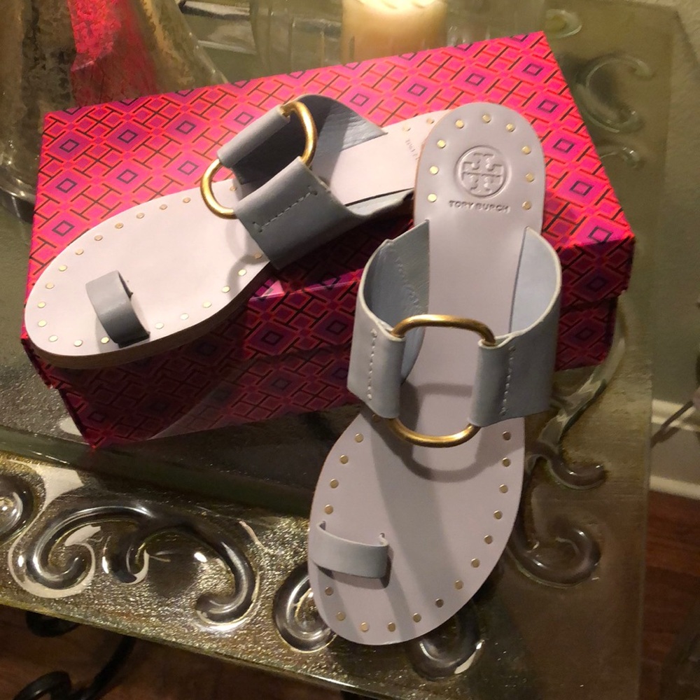 Tory Burch Ravello Studded Sandals - Cloud Blue